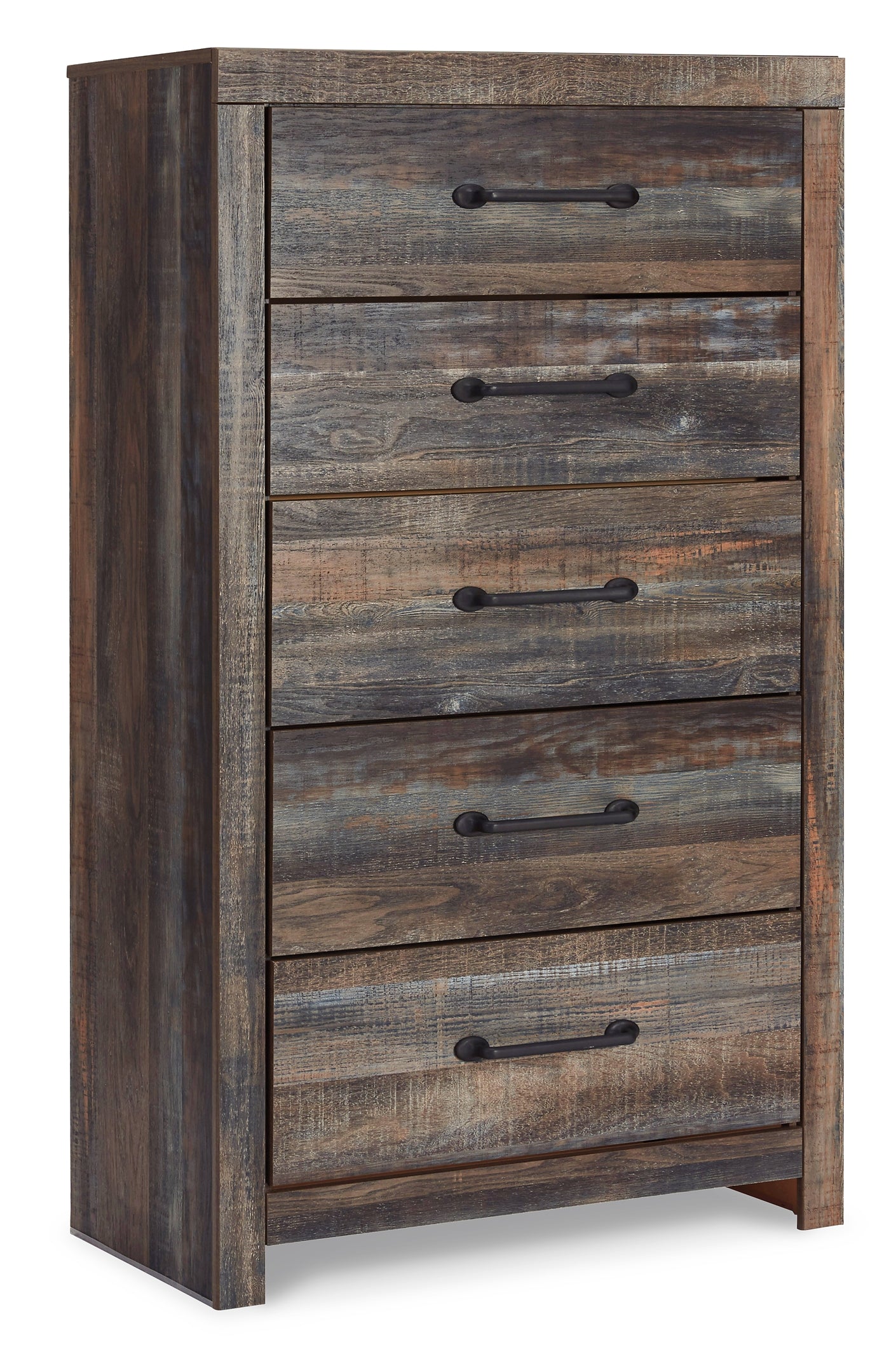 Drystan Bookcase Bed With 2 Storage Drawers With Mirrored Dresser, Chest And Nightstand