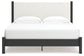 Cadmori King Upholstered Panel Bed with 2 Nightstands