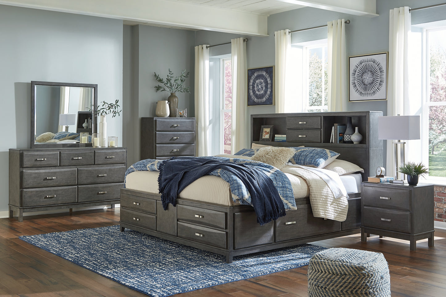 Caitbrook  Storage Bed With 8 Drawers