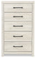 Cambeck Twin Panel Bed with 4 Storage Drawers with Mirrored Dresser, Chest and 2 Nightstands
