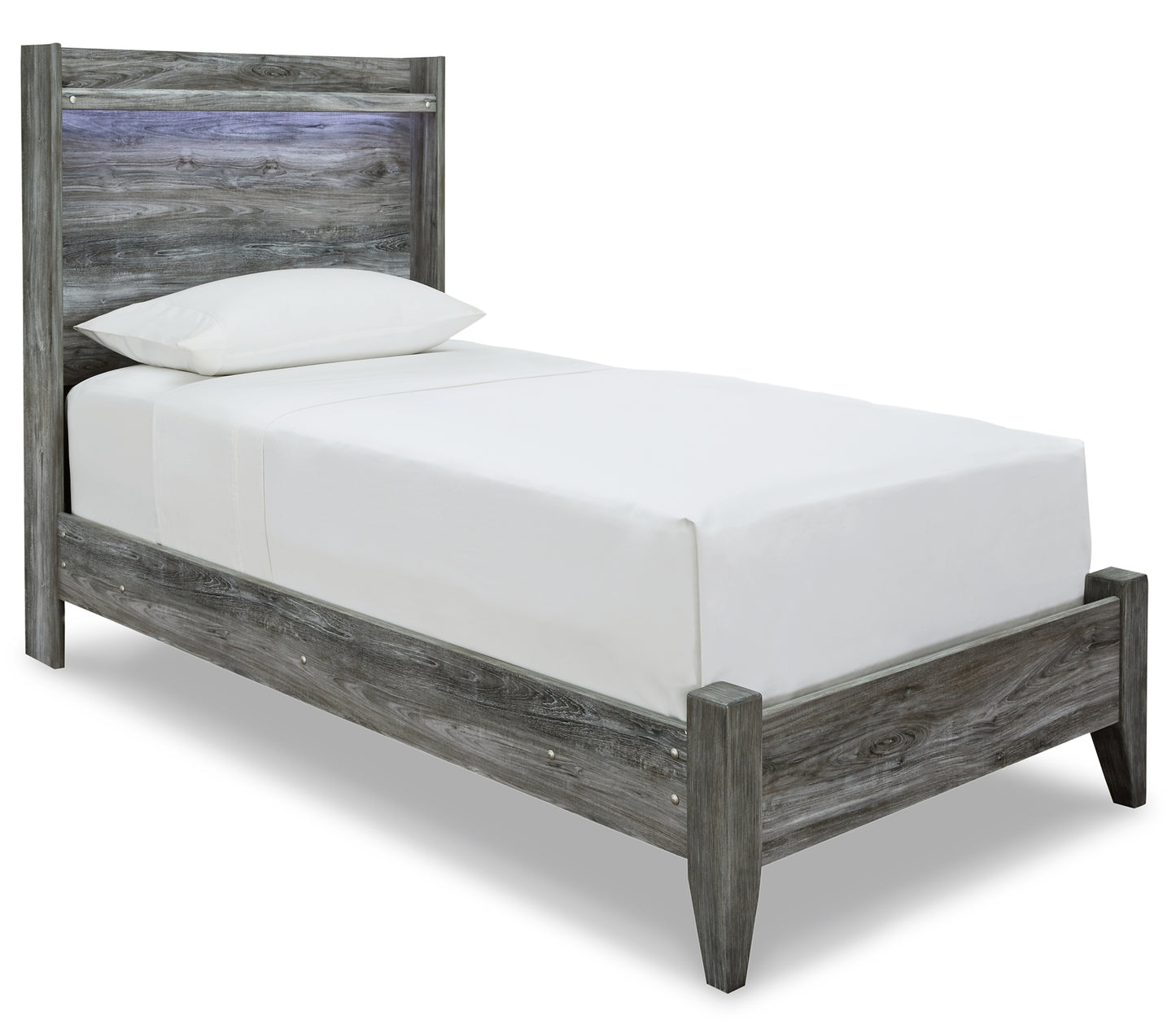Baystorm Twin Panel Bed with Mirrored Dresser