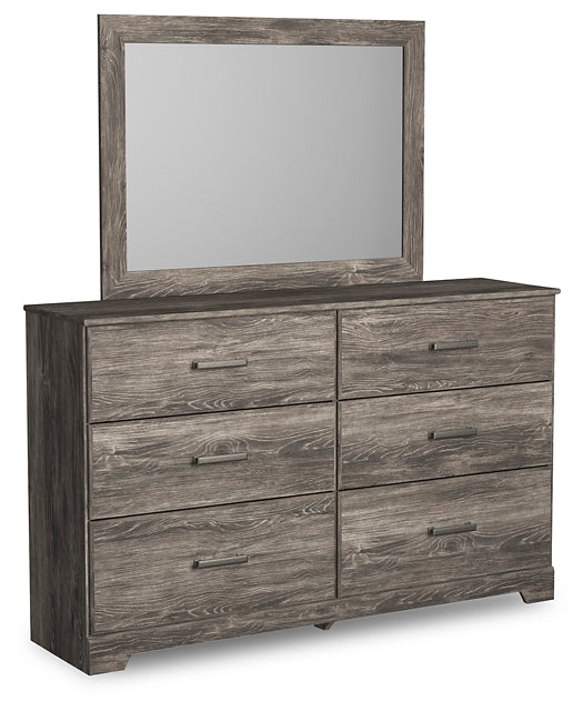 Ralinksi Twin Panel Bed with Mirrored Dresser and Nightstand
