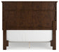 Danabrin Full Panel Bed with Mirrored Dresser